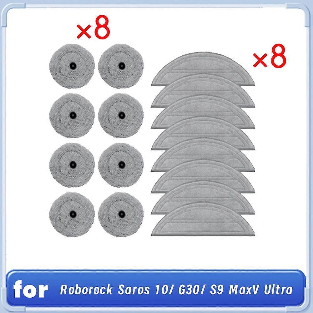 16 Waschbare Ersatztücher Für Roborock Saros 10 / G30 / S9 Maxv Ultra Staubsauger