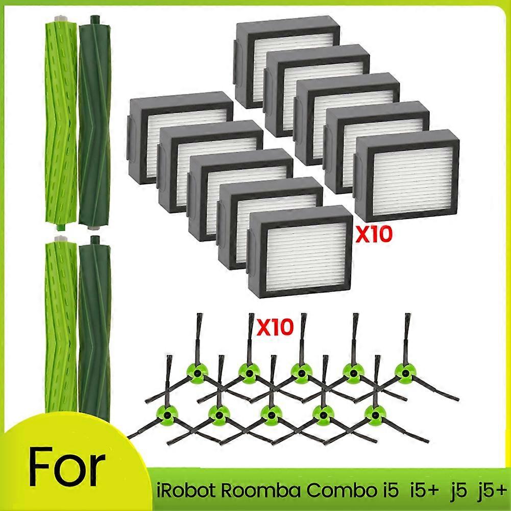 Packung Mit 24 Ersatzteilen Für Den Roboterstaubsauger Irobot Roomba Combo I5, I5+, J5, J5+: Seitenbürsten, Rollen Und Filter.