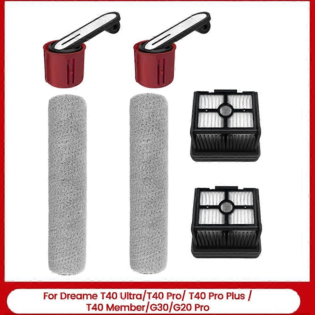 6er-pack Rotierende Bürsten Und Hepa-filter Für Dreame T40 Ultra/t40 Pro/t40 Pro Plus/t40 Member/g30/g20 Pro Staubsauger