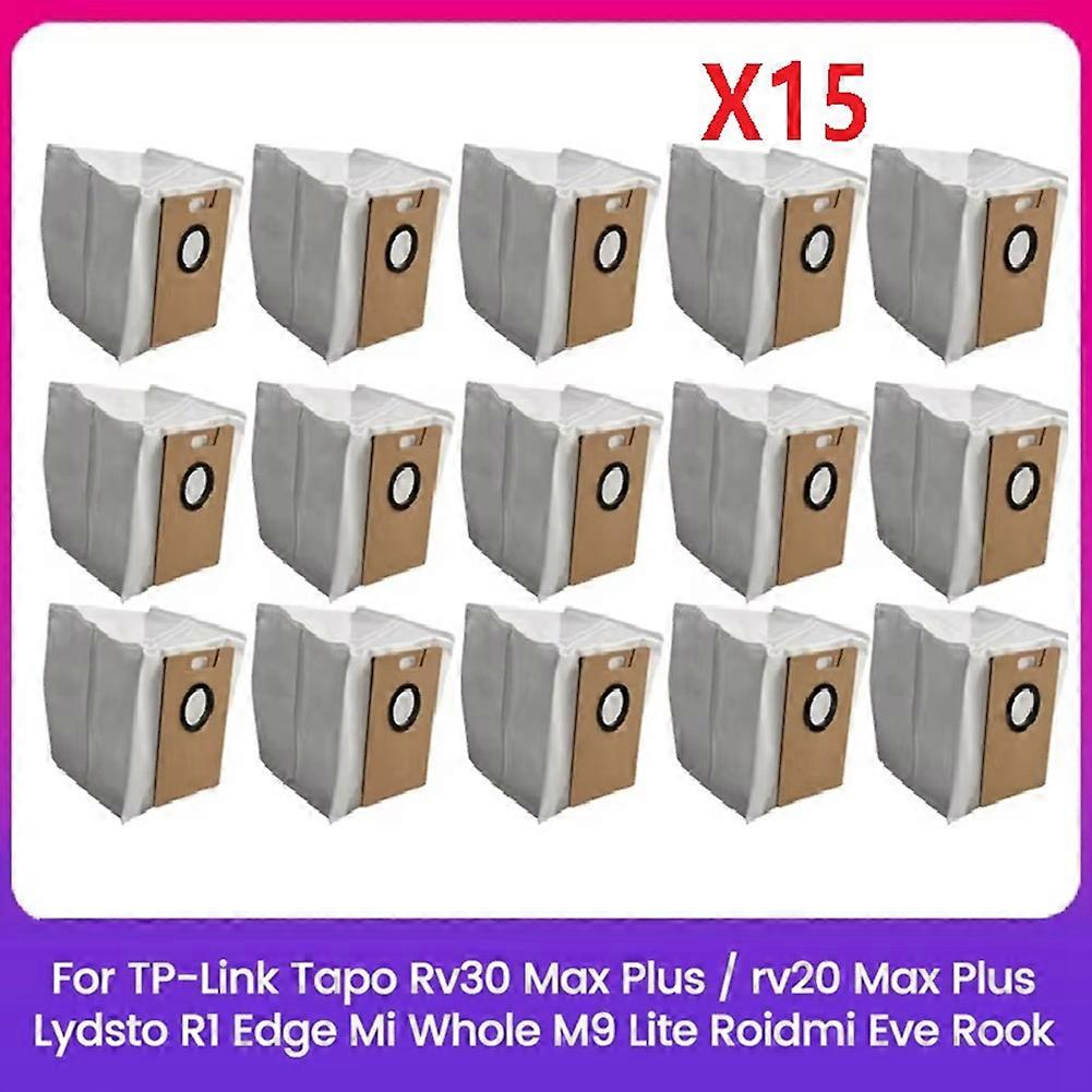 Staubbeutel Für Tp-link Tapo Rv30 Max Plus/rv20 Max Plus/lydsto R1 Edge/miwhole M9 Lite/roidmi Eve Rook Staubsauger (15er Pack)