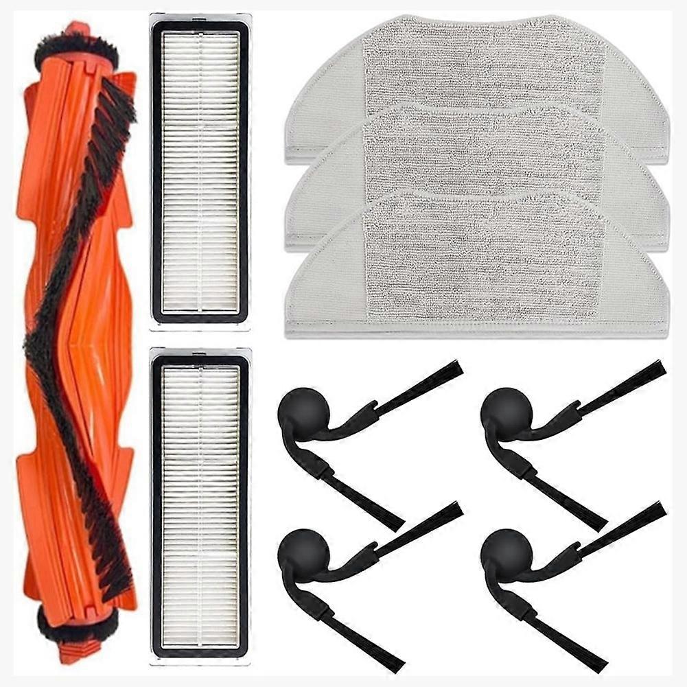 10er-pack Ersatzteile Für Xiaomi S40/ov81 Roboterstaubsauger: Hauptseitenbürste, Hepa-filter Und Reinigungstuch.