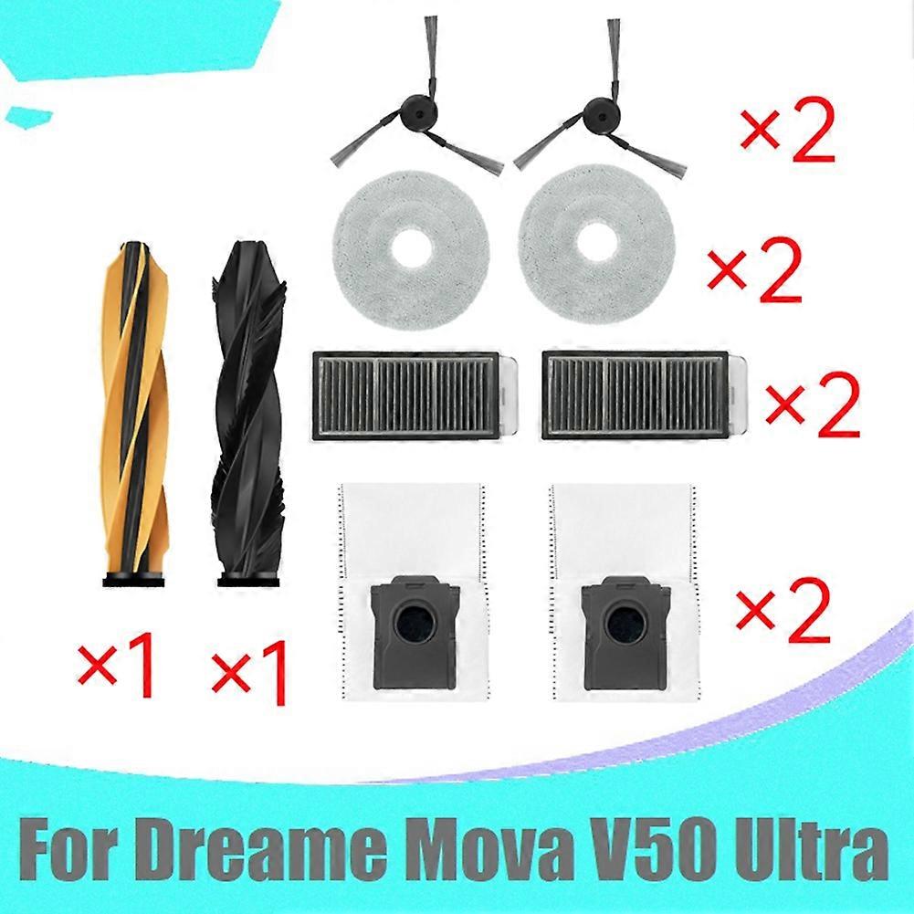 Ersatzteile Für Den Staubsauger Dreame Mova V50 Ultra: Hauptwalze, Seitenbürste, Hepa-filter, Reinigungstuch Und Staubbeutel