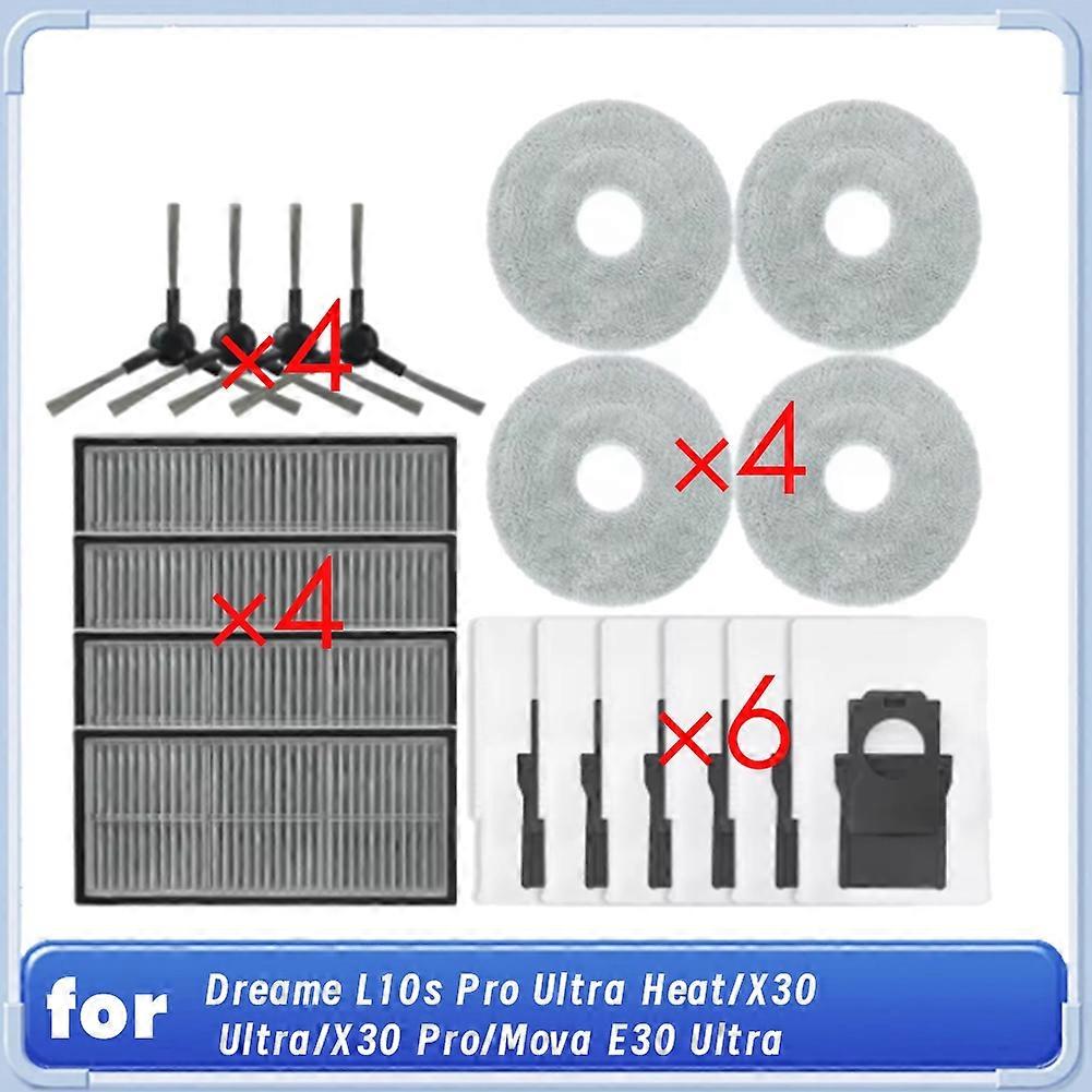 18 Zubehörteile Für Die Staubsaugerroboter Dreame L10s Pro Ultra Heat/x30 Ultra/x30 Pro/mova E30 Ultra