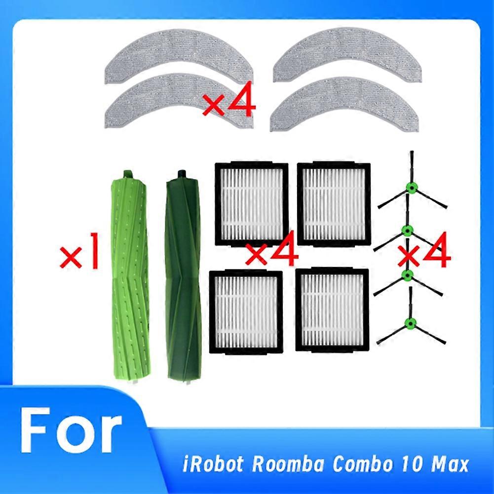 Unverzichtbares Zubehör Für Den Roboterstaubsauger Irobot Roomba Combo 10 Max: Hauptseitenbürste, Hepa-filter, Staubbeutel Und Reinigungstuch.