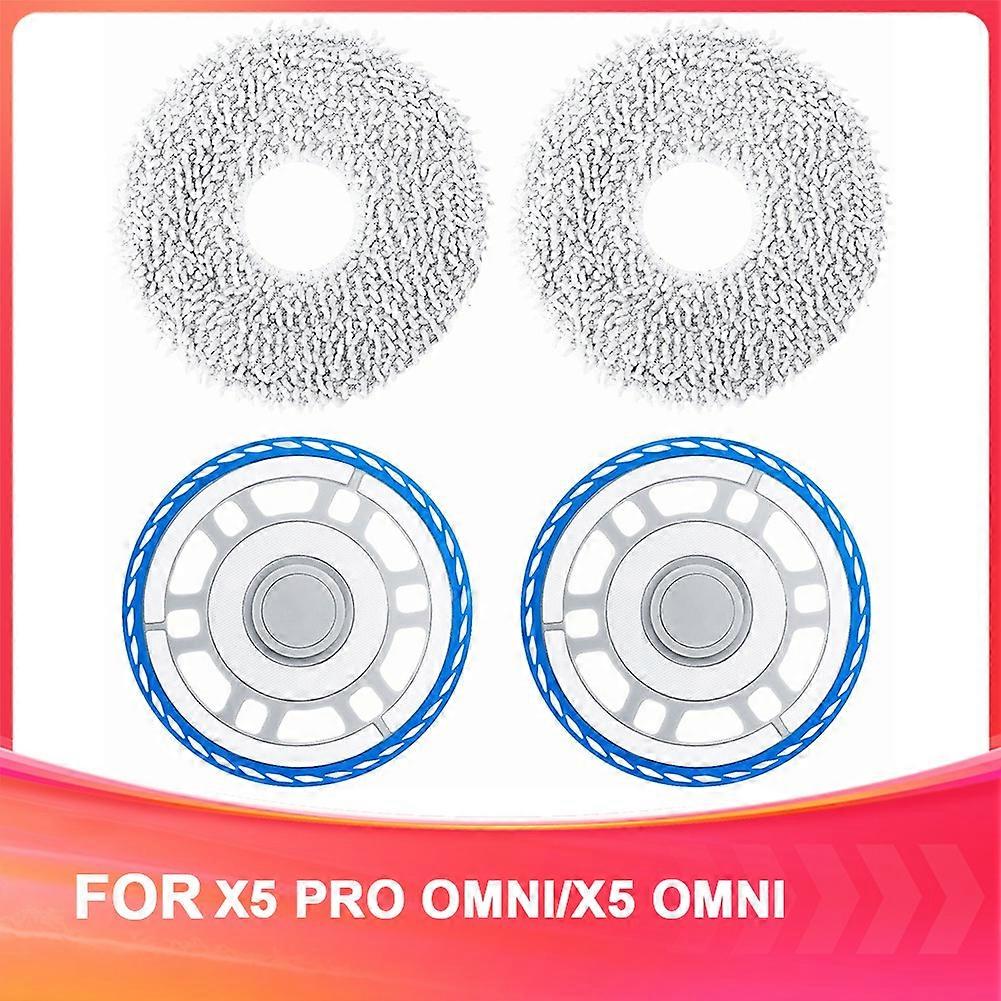 2er-pack Reinigungstücher Mit Halterung, Ersatz Für Ecovacs Deebot X5 Pro Omni/x5 Omni Roboterstaubsauger – Ersatzteile