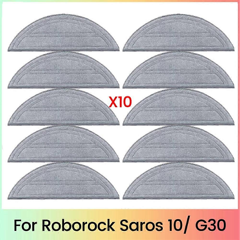 Packung Mit 10 Ersatztüchern Für Roborock Saros 10 / G30 Roboterstaubsauger, Waschbar Und Wiederverwendbar.