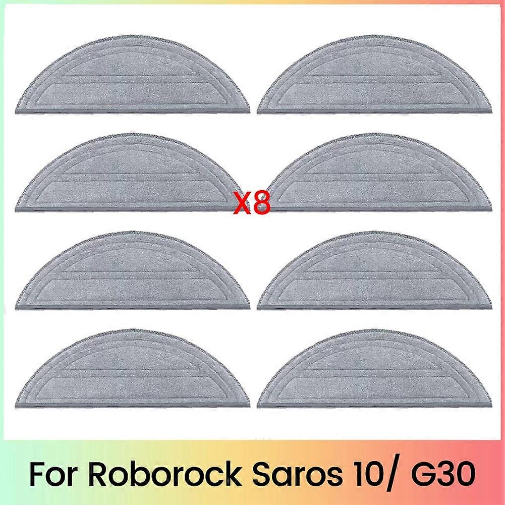 Ersatztücher Für Roborock Saros 10 / G30 Roboterstaubsauger – Waschbare Und Wiederverwendbare Tücher (8er-pack)