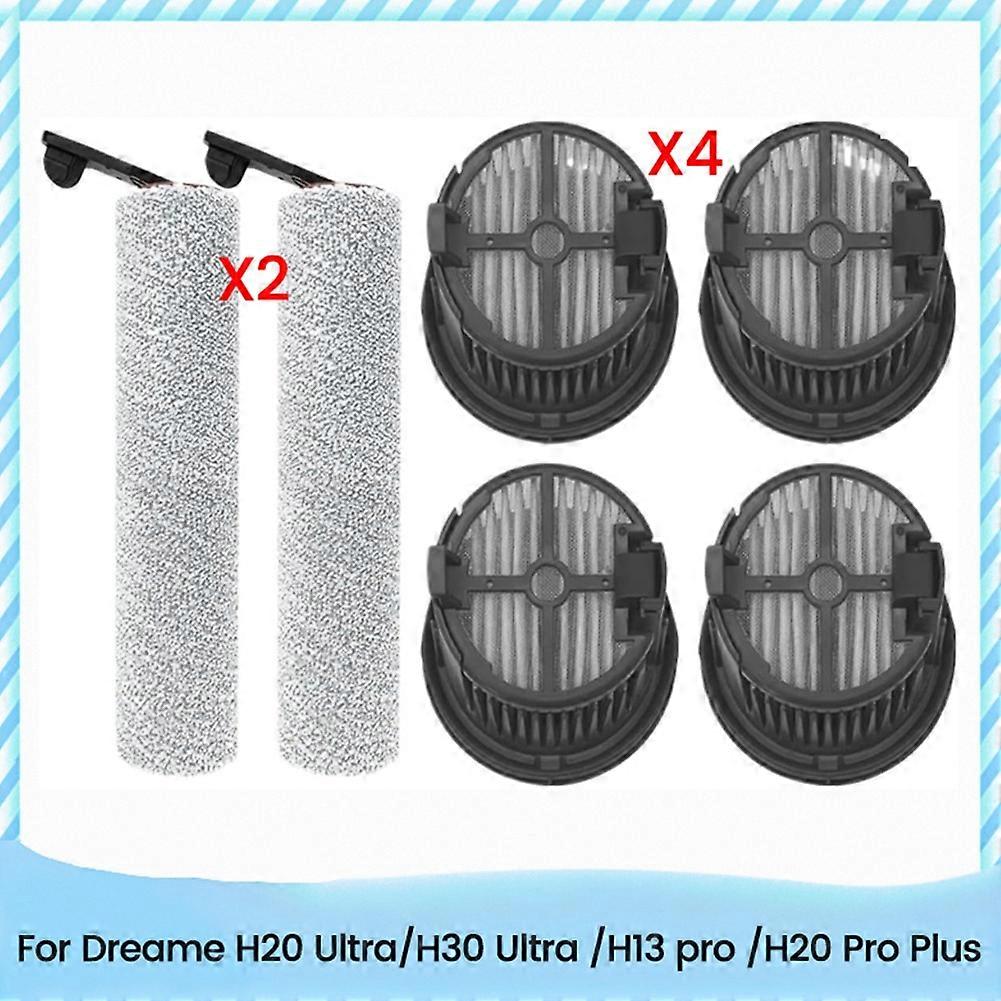 6er-pack Zubehör Für Den Dreame H20 Ultra/h30 Ultra/h13 Pro/h20 Pro Scrubber-staubsauger: Rotierende Bürste Und Hepa-filter