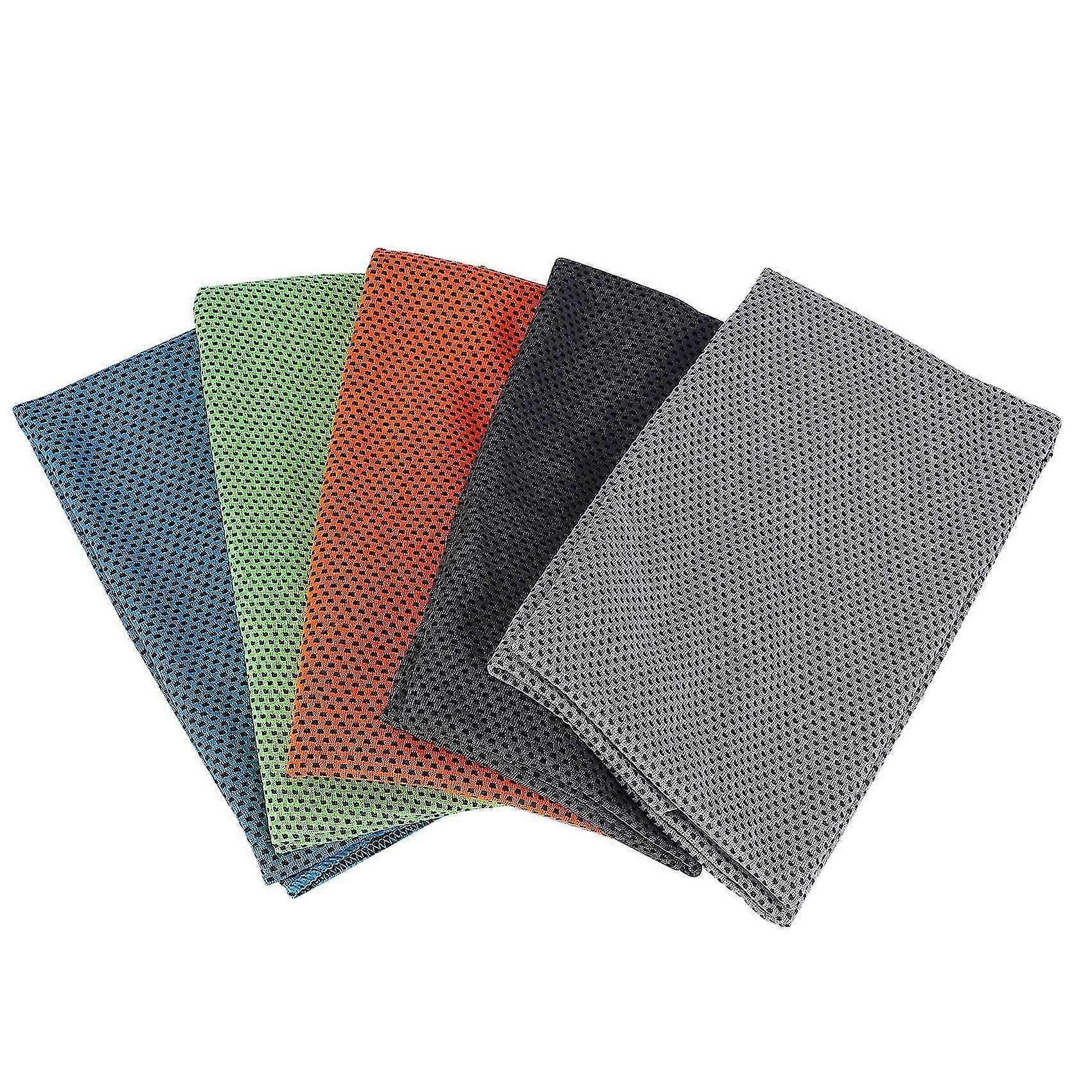 5 Stück Sport-kühlhandtuch, Eis-gesichtshandtücher Für Fitnessstudio, Schwimmen, Yoga, Laufen, 30 X 100 Cm, Schnell Trocknendes Schweißtuch