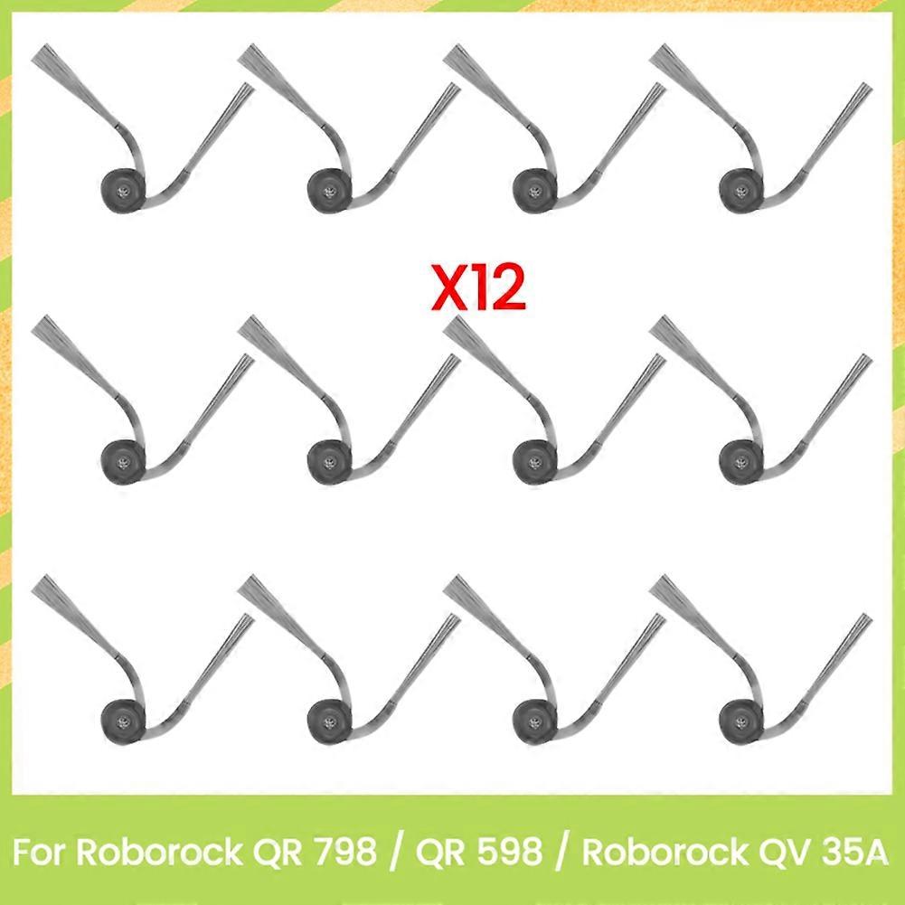 Packung Mit 12 Waschbaren Ersatz-seitenbürsten Für Roborock Qv 35a / Qr 598 / Qr 798 Staubsauger