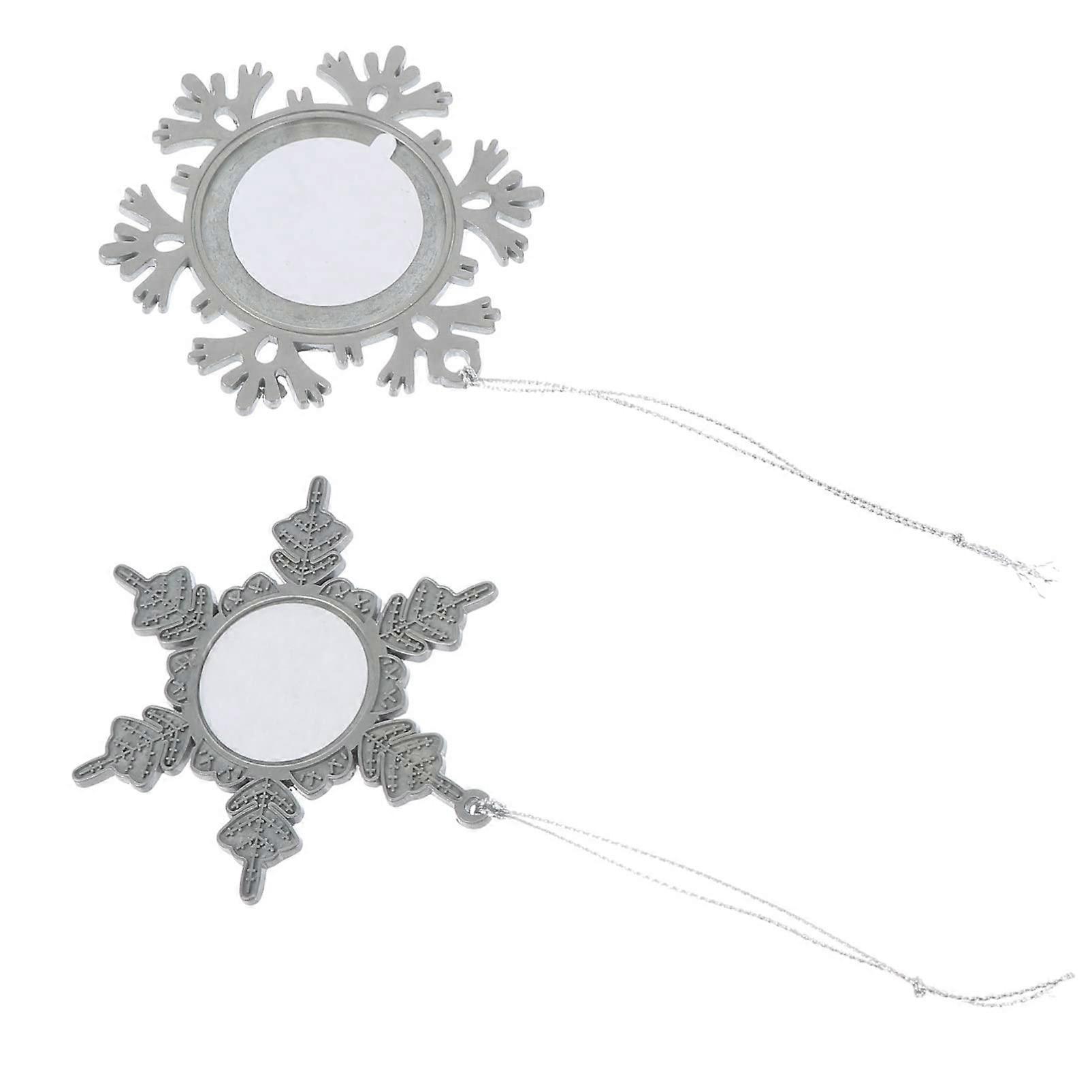 Weihnachtsdekoration: Schneeflocken-fotorahmen, Schneeflocken-weihnachtsbaumanhänger, Schneeflocken-fotorahmen Aus Metall, Weihnachtsschmuck