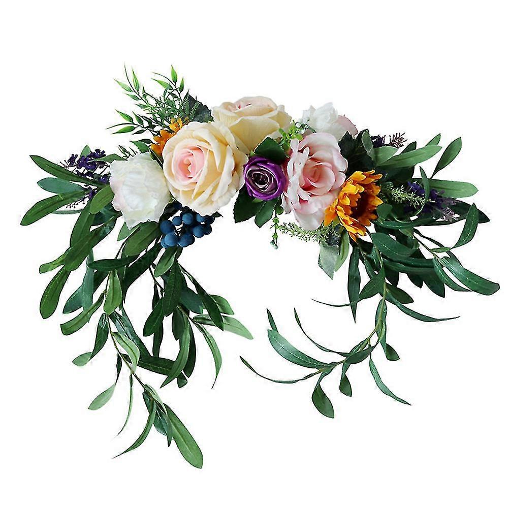 Künstlicher Kranz, Sturz, Hochzeit, Stuhldekoration, Zuhause, Wohnzimmer, Party, Wanddekoration, Girlande, Geschenk