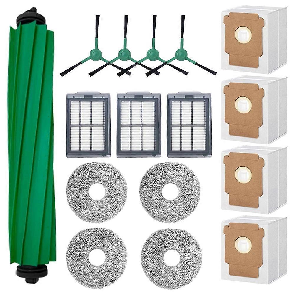 16 Ersatzteile Für Den Roboterstaubsauger Irobot Roomba Plus 505/405 Combo: Bürste, Hepa-filter, Wischtuch Und Staubbeutel.