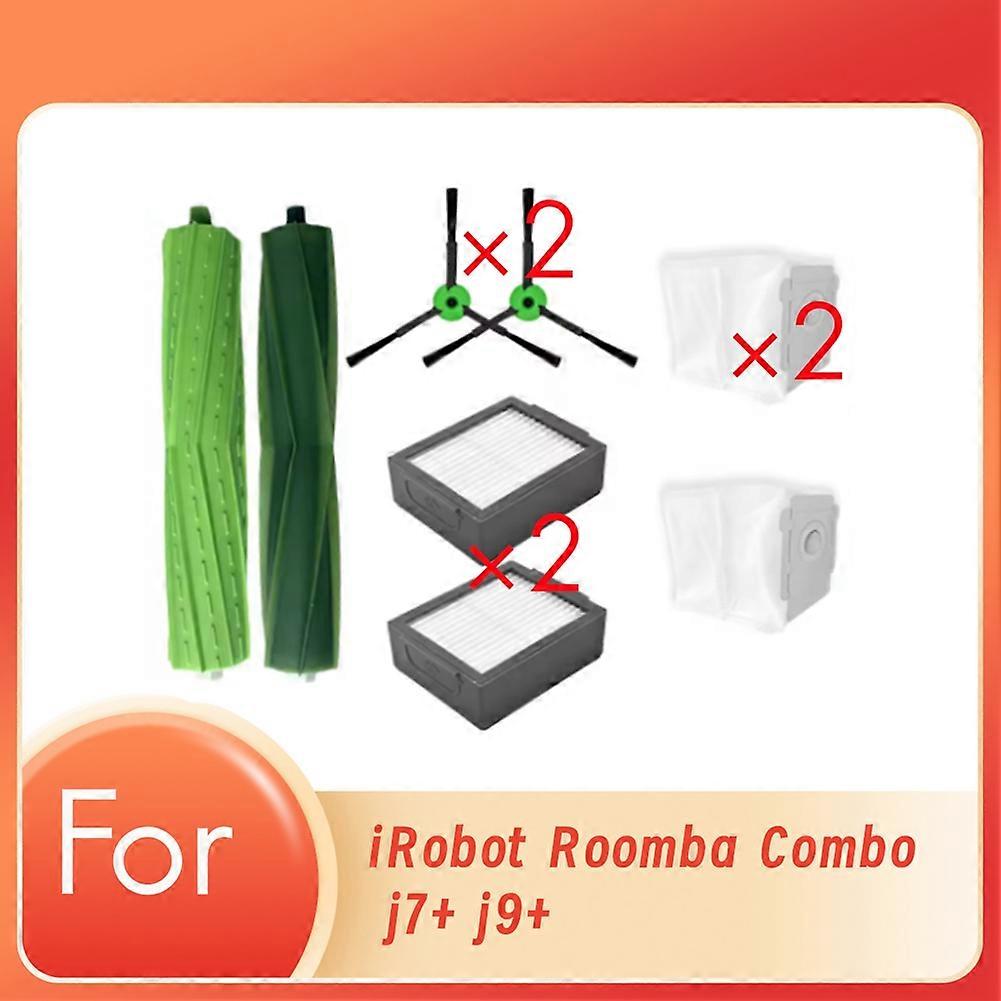 8-teiliges Set Für Irobot Roomba Combo J7+ J9+: Hauptbürste, Seitenreinigungsfilter