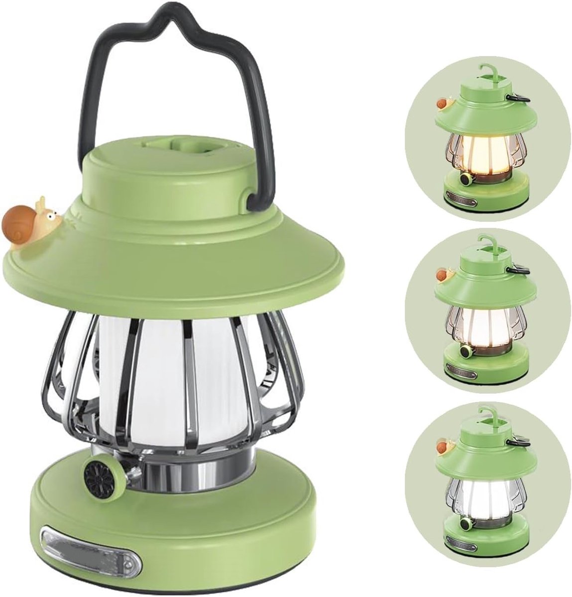Nachtlicht - Campinglaterne Für Kinder - Taschenlampe Für Kleinkinder - Mit Sanftem Licht Und Augenschutzfunktion - Für Drinnen Und Draußen - Beleuchtungsausrüstung (grün - 11,5 X 11,5 Cm)