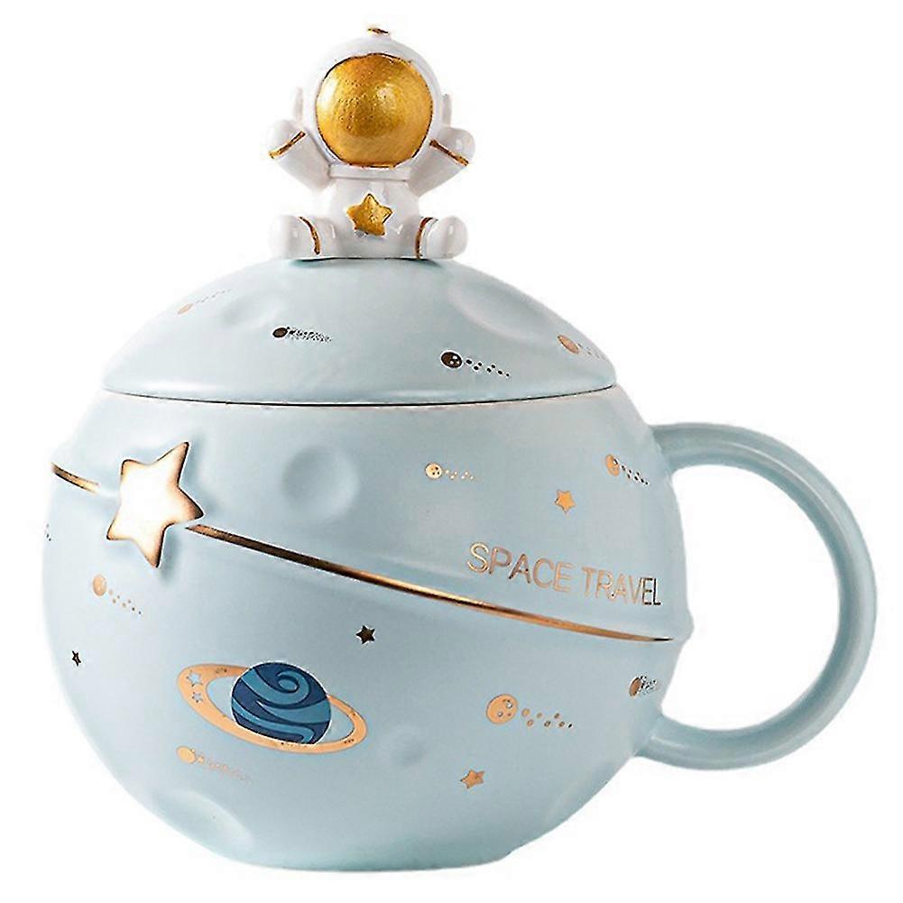 Niedliche Astronauten-tasse Mit Deckel Und Löffel, Kawaii-tasse Für Kaffee, Tee Und Milch, Geschenktasse, Li
