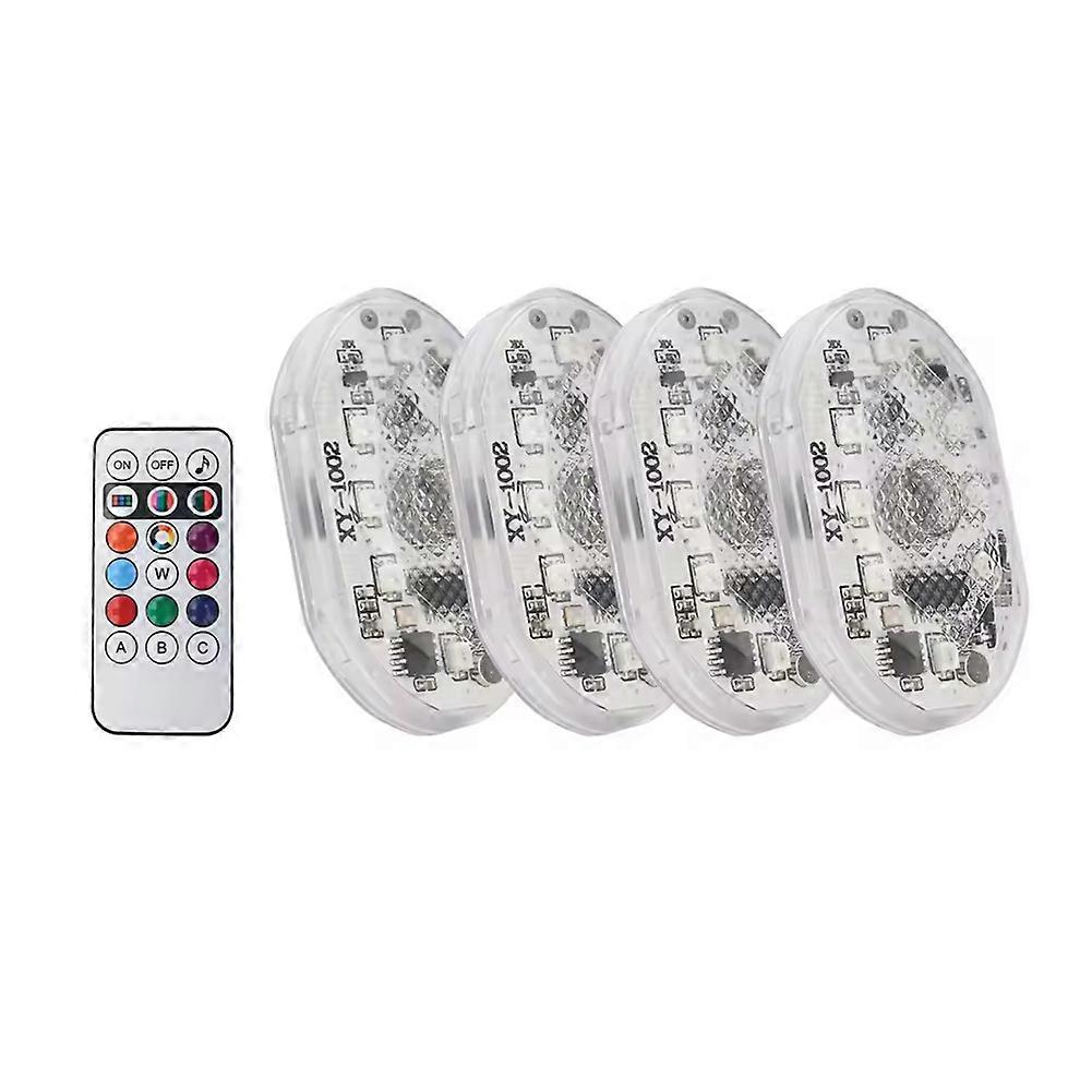 4-in-1-led-umgebungslicht-set Für Den Autoinnenraum Mit Touch-sensor-fernbedienung Und Sprachsteuerung Rgb Für Utv Atv Moto-dekoration