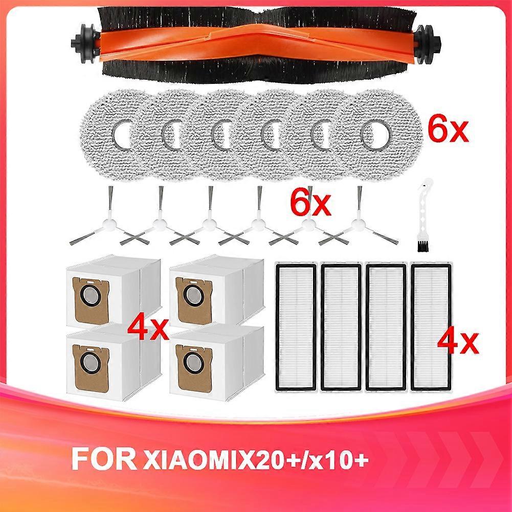 Zubehör Kompatibel Mit Xiaomi X20+ / X10+ Roboterstaubsauger, Ersatz-hauptbürste, Staubbeutel, Filter Für Seitenbürsten