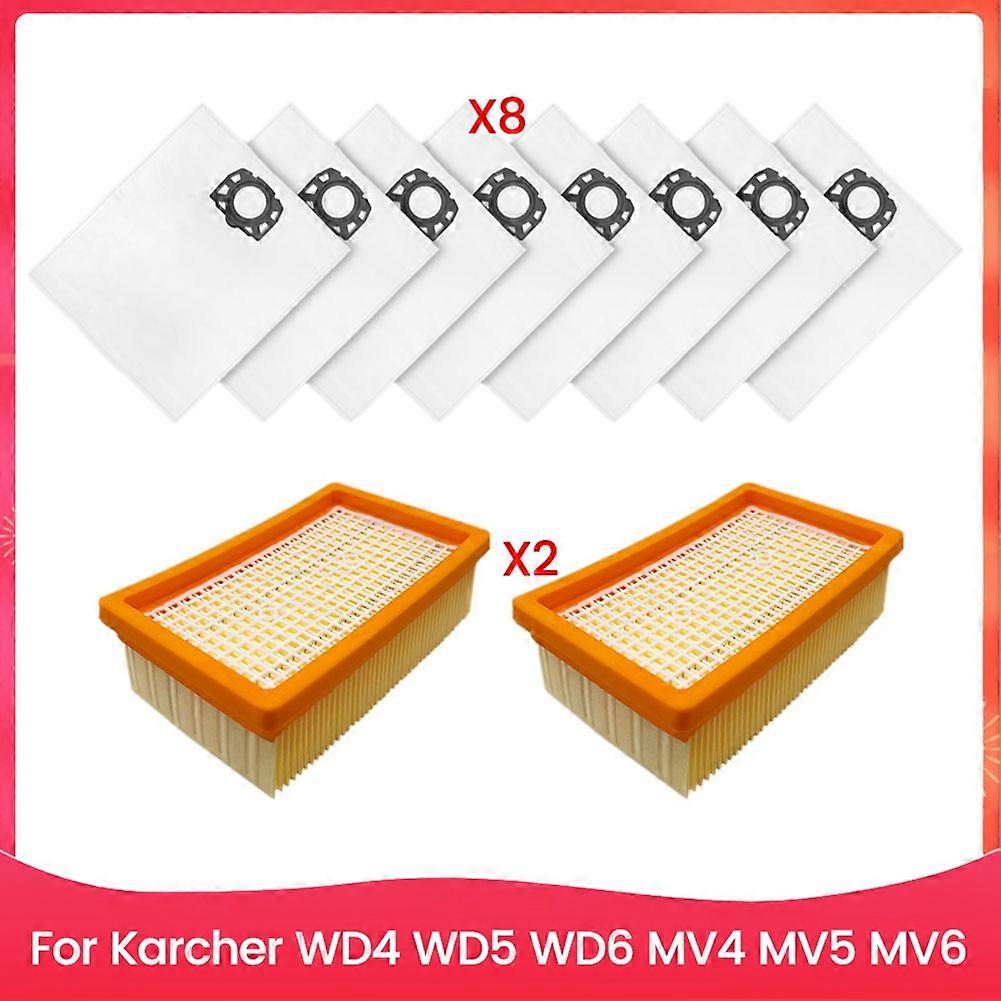 10pcs Filter Und Staubbeutel Für Karcher Wd4 Wd5 Wd6 Mv4 Mv5 Mv6 Staubsauger Zubehör Ersatzteil