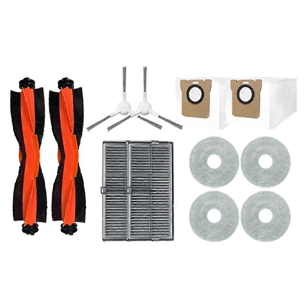 Packung Mit 12 Teilen, Kompatibel Mit Xiaomi Mijia M30s D103cn Roboterstaubsauger: Hauptbürste, Hepa-filter, Wischtuch Und Staubbeutel.