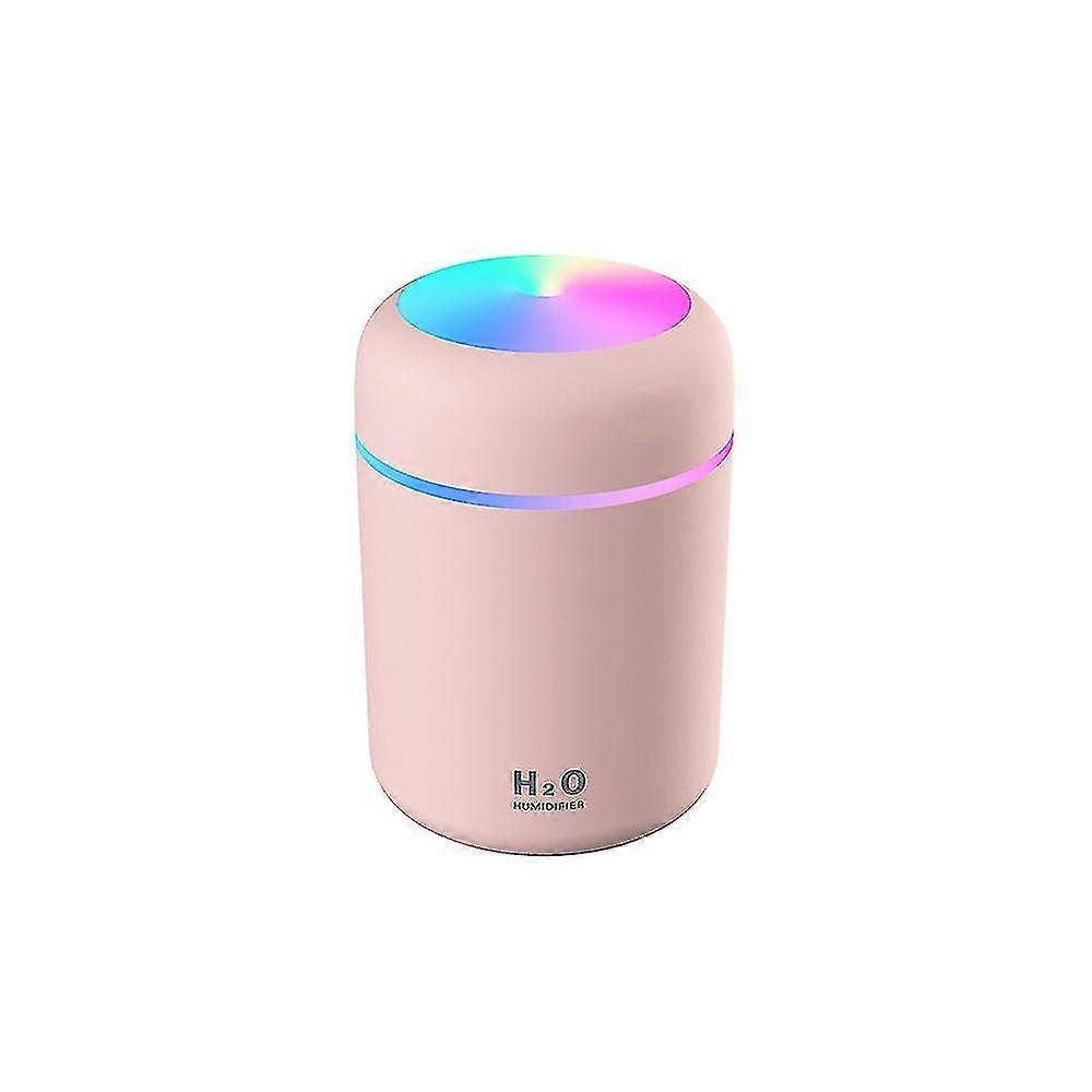 300 Ml Luftbefeuchter, Usb-auto-luftbefeuchter Mit Bunten Lichtern (rosa)