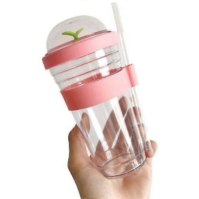 Tragbarer Kunststoff-teebecher, Wiederverwendbarer Kunststoffbecher Für Bubble Tea Cup 360 Ml