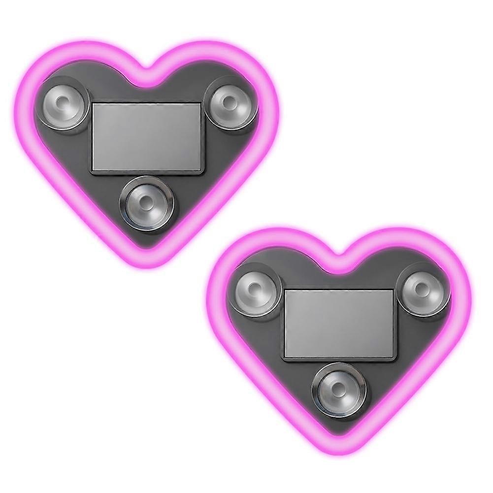 Auto-led-umgebungslicht, Solarbetrieben, Herzförmig, Neon, Ip65 Wasserdicht, 5 Modi, Romantisches Geschenk Für Weihnachten Und Valentinstag, 2 Stück
