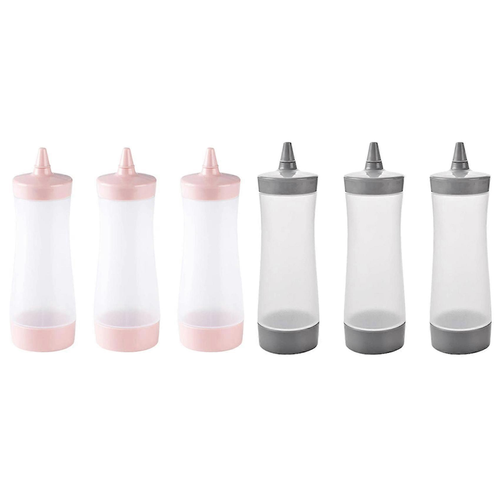 6 Stück Gewürzflaschen Ketchup-flasche Senfsauce Behälter Für Küchengewürze, 3 Stück Rosa &