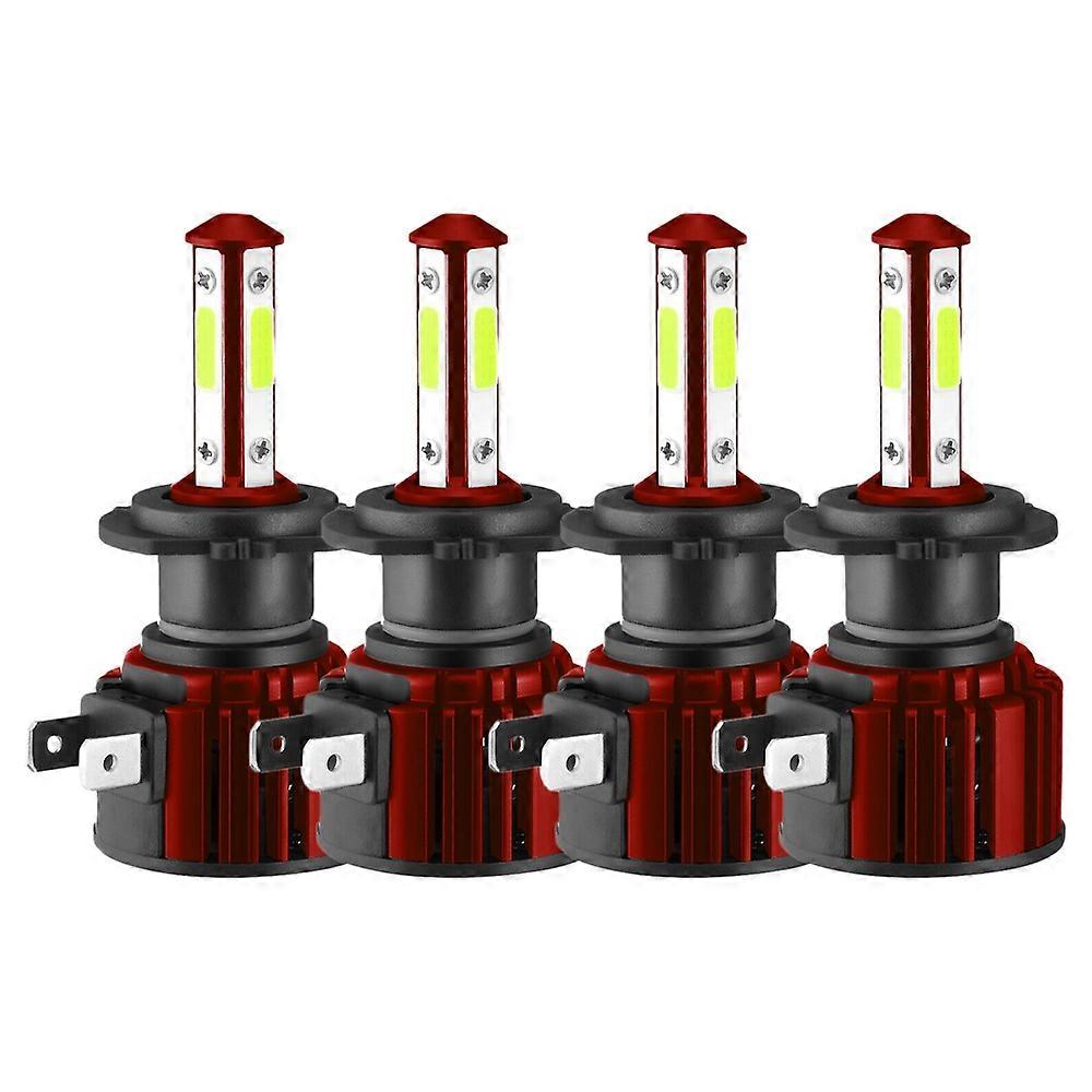 4 X 4-seitiges H7+h7-kombi-led-scheinwerferlampen-set, 8000 K Blau, Hi&lo Beam, 30000 Lm