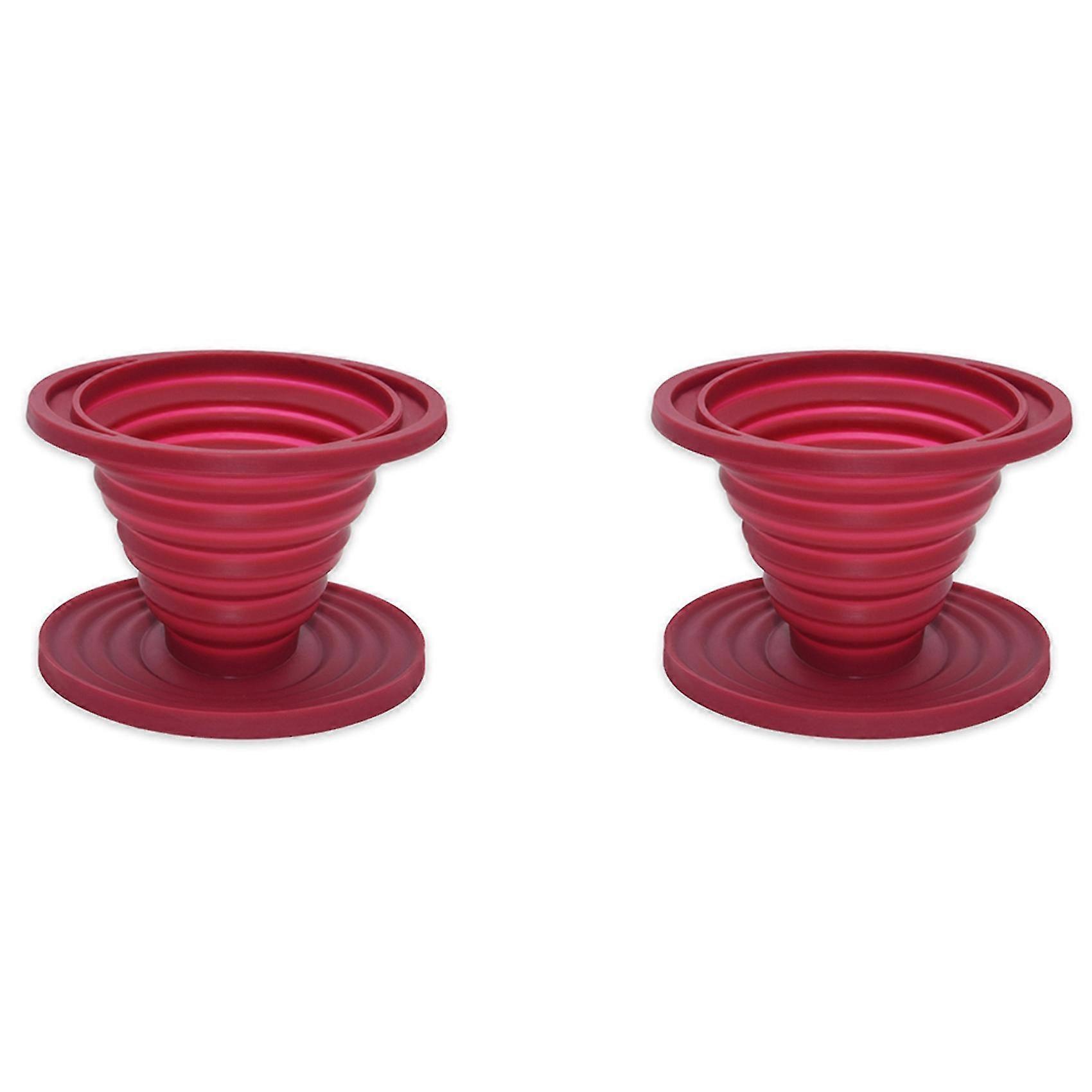 2 Faltbare Kaffeetropfer Pour Camp, Wiederverwendbarer Silikon-kaffeefilterhalter Pour H
