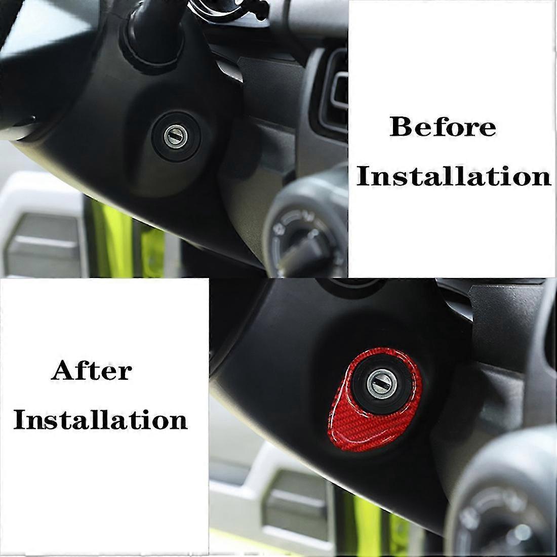 Auto Zündschlüssel Schalter Dekoration Aufkleber Trim Für Jimny 2019 2020 2021 2022 Zubehör Rotes Auto