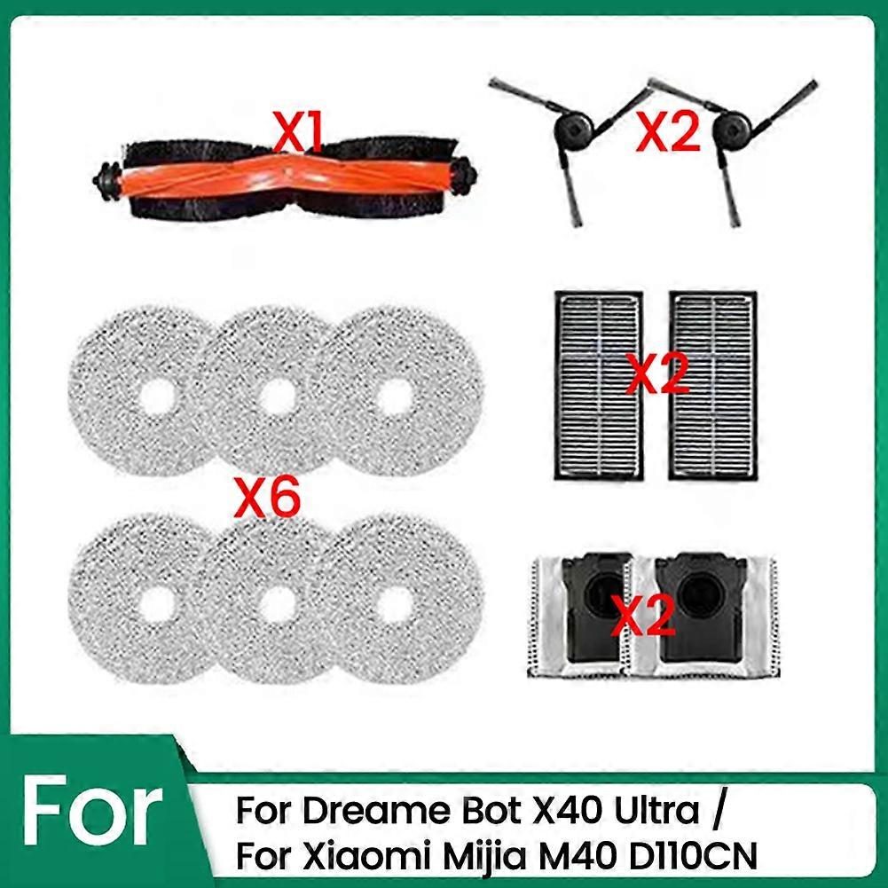 Ersatzteile Für Den Staubsauger Dreame Bot X40 Ultra, Kompatibel Mit Xiaomi Mijia M40 D110cn: Hauptbürste, Wischtuch, Staubbeutel Und Filter