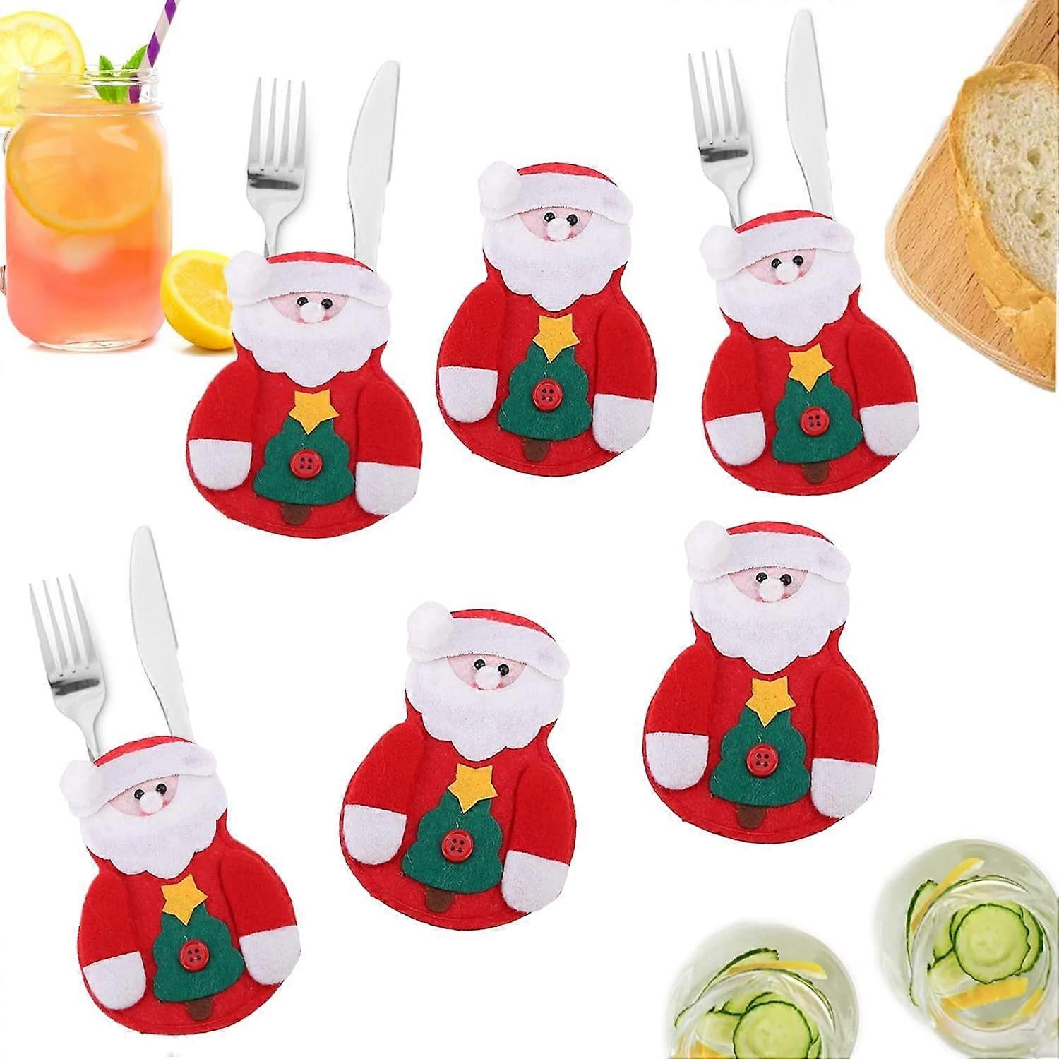 Weihnachtsessen-set Bestehend Aus Messern, Gabeln Und Tüten, 6-teilig