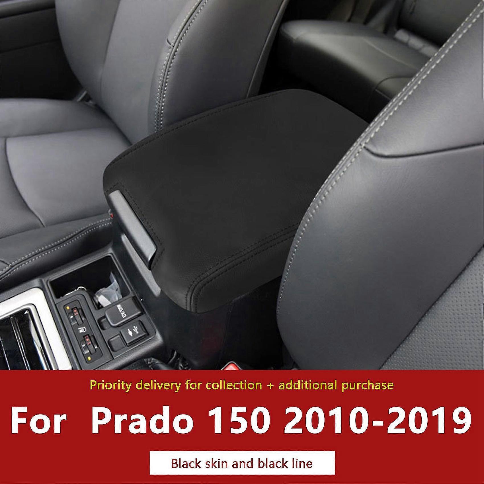 Schwarze Leder-mittelkonsolendeckel-armlehnenboxverkleidung Für Land Cruiser Prado 150 2010-2018 Access
