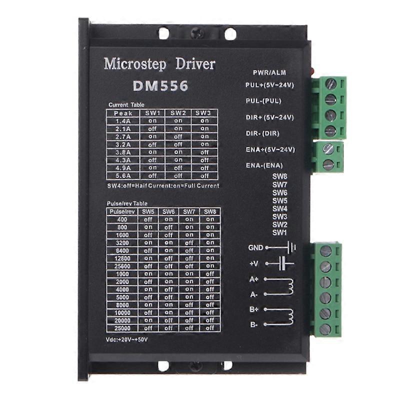 Der Digitale Schrittmotorcontroller Dm556 Ist Mit Den Schrittmotoren Nema 23, Nema 24 Und Nema 34 Kompatibel.