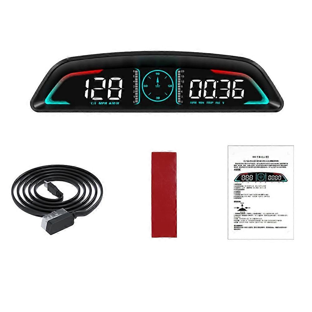 Auto Hd Head Up Display Obd2 Gps Smart Hud Auto Digital Tacho Motor Rpm Spannung Sicherheit Alarm B3