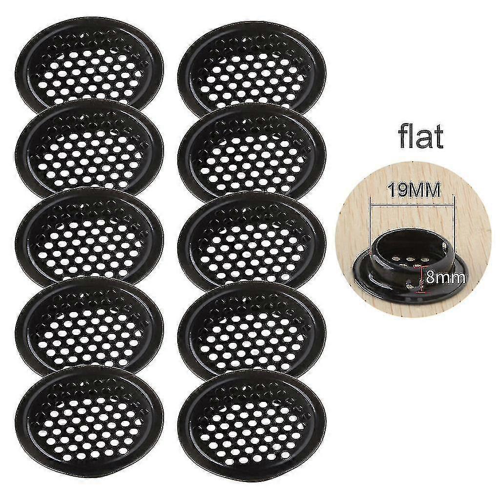 10 Stück 19–53 Mm Schwarze Kreisförmige Laibungs-lüftungsschlitze Aus Edelstahl