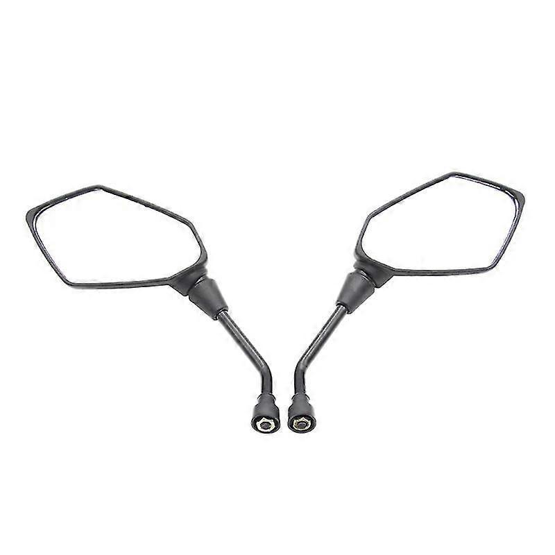 Universal 2 Stück Motorrad Große Rückspiegel Schwarz Motorrad Motorrad Chrom Roller Rückspiegel Rückspiegel 8 Mm