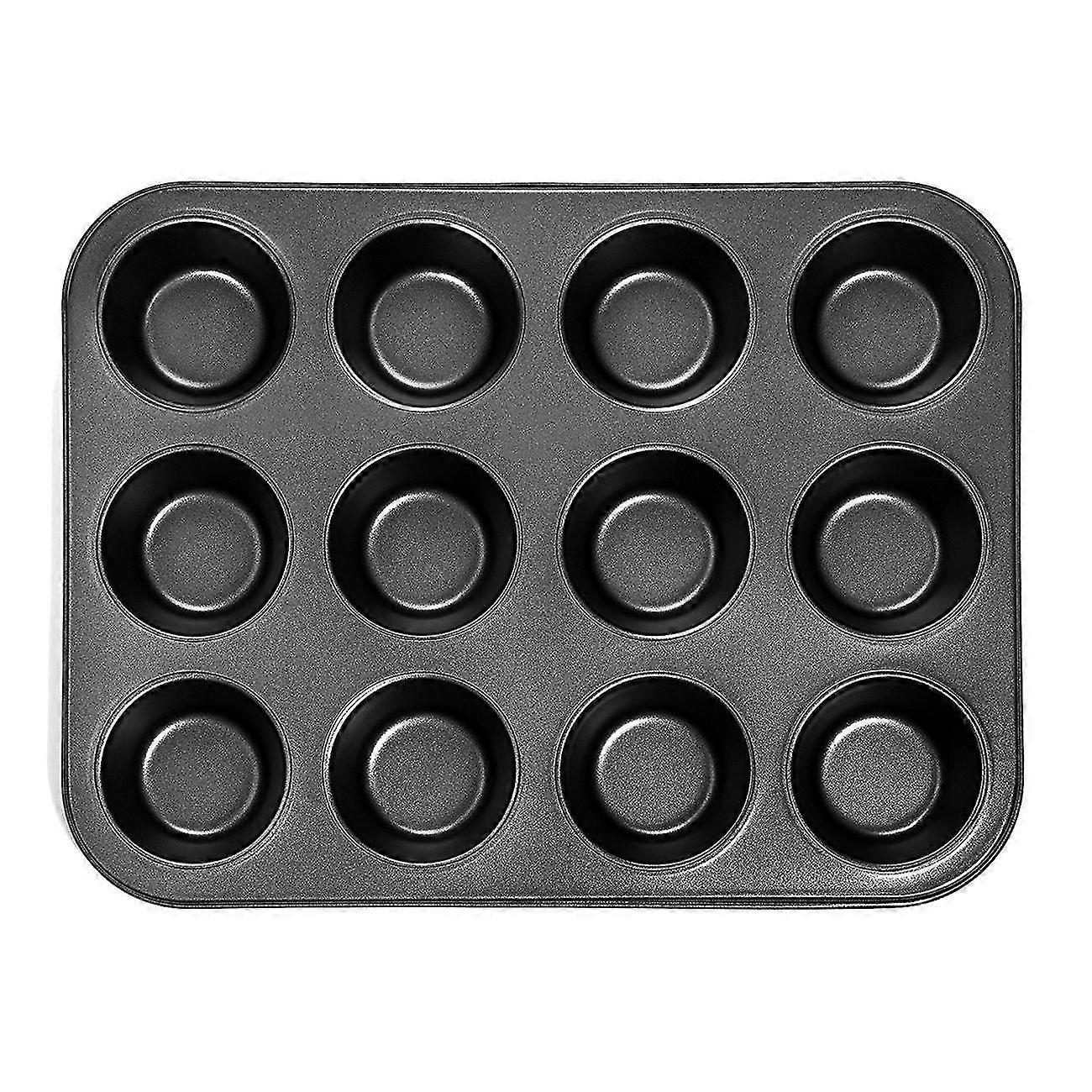 Hochleistungs-cupcake-backblech Aus Kohlenstoffstahl, 12 Mini-cupcake-förmige Kuchenform, Antihaft-cupcake-backblech