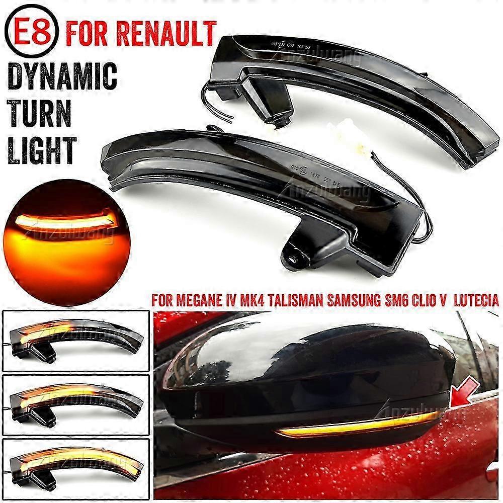2 Stück Seitenspiegel-led-blinker-pfeillicht Für Renault Megane Mk4 Iv Talisman – Clio V Mk5 Dynamischer Blinker