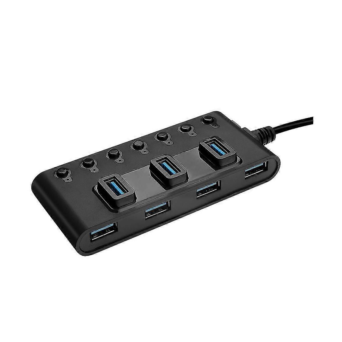 7 Ports Usb3.0 Hub-adapter Tragbarer Hub-splitter Mit Ses-konverter Für Laptop-pc