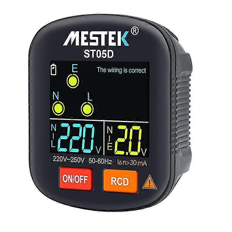 St05 Steckdosentester Rcd Gfci Ncv Test Outlet Checker Ground Zero Line 30ma Smart Sock