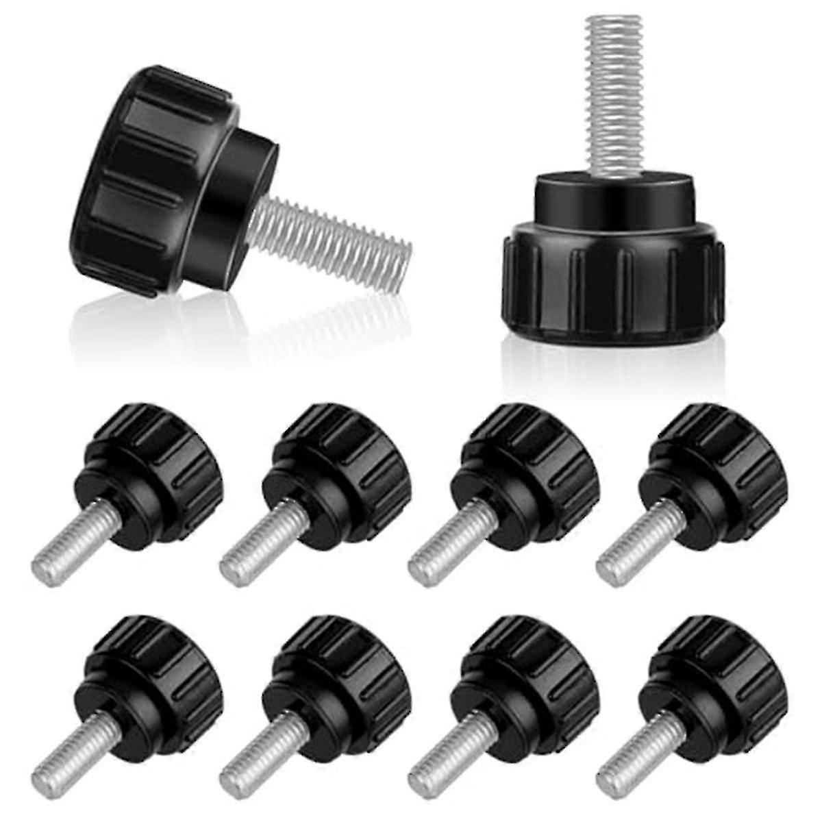 10 Stück Rändelschrauben, M 4 X 10 Mm Gerändelte Befestigungsschrauben Mit Kohlenstoffstahlgewinde, Mechanisch