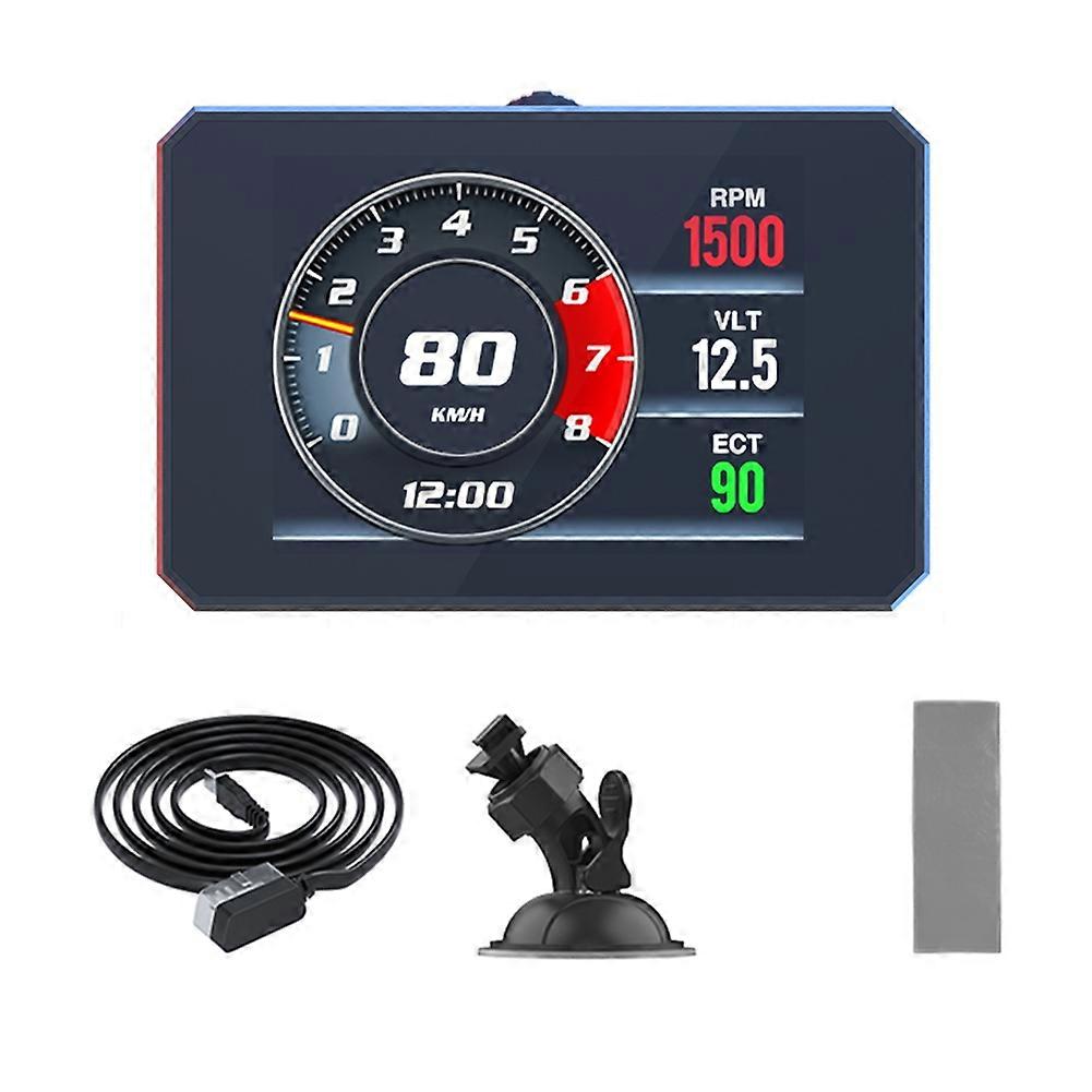 P16 Auto Obd2 Hud Head Up Display 3 Zoll Lcd Digital Tachometer Mit Rpm Wasser Temperatur Spannung Turbo Druck