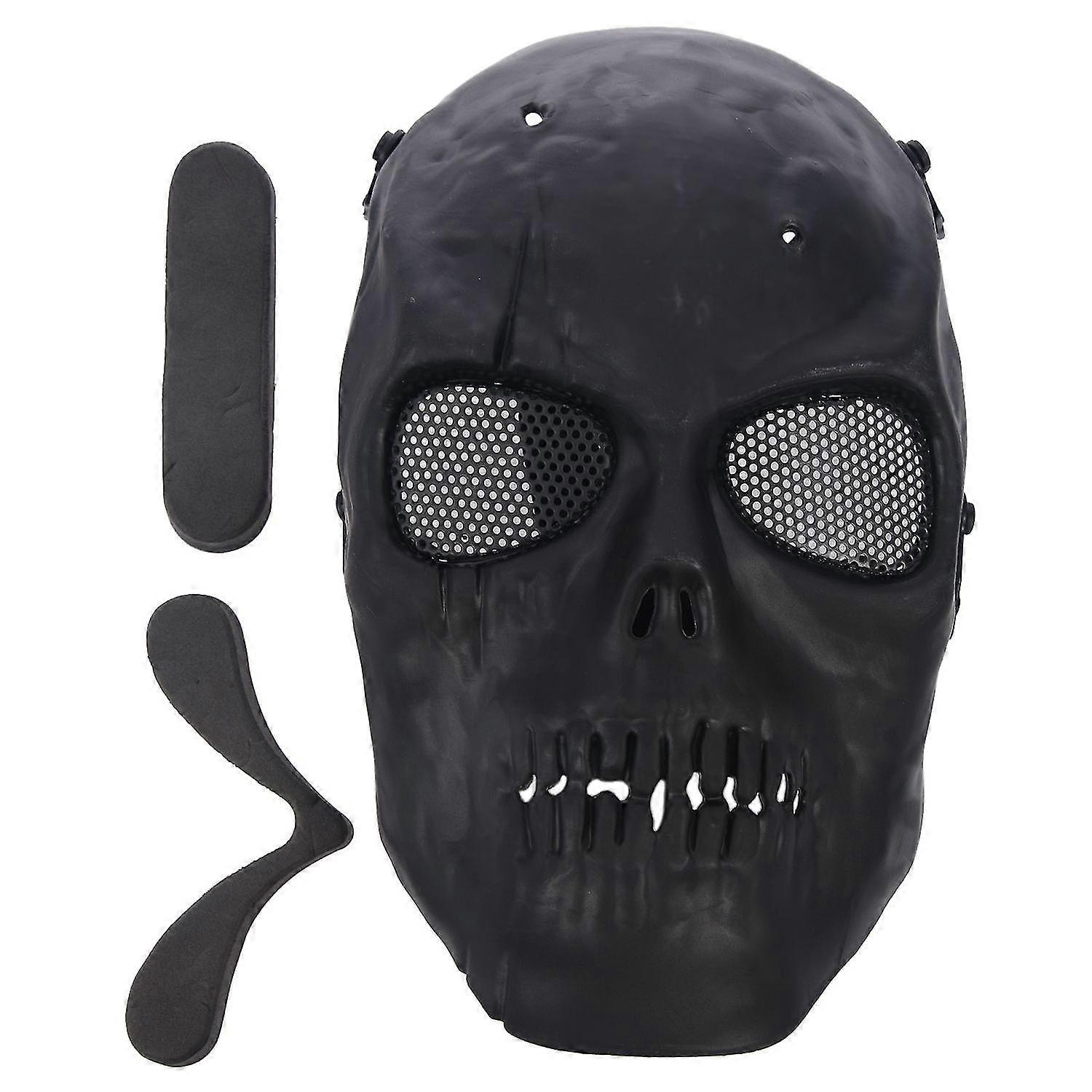 Maske Totenkopf Vollschutzmaske - Schwarz