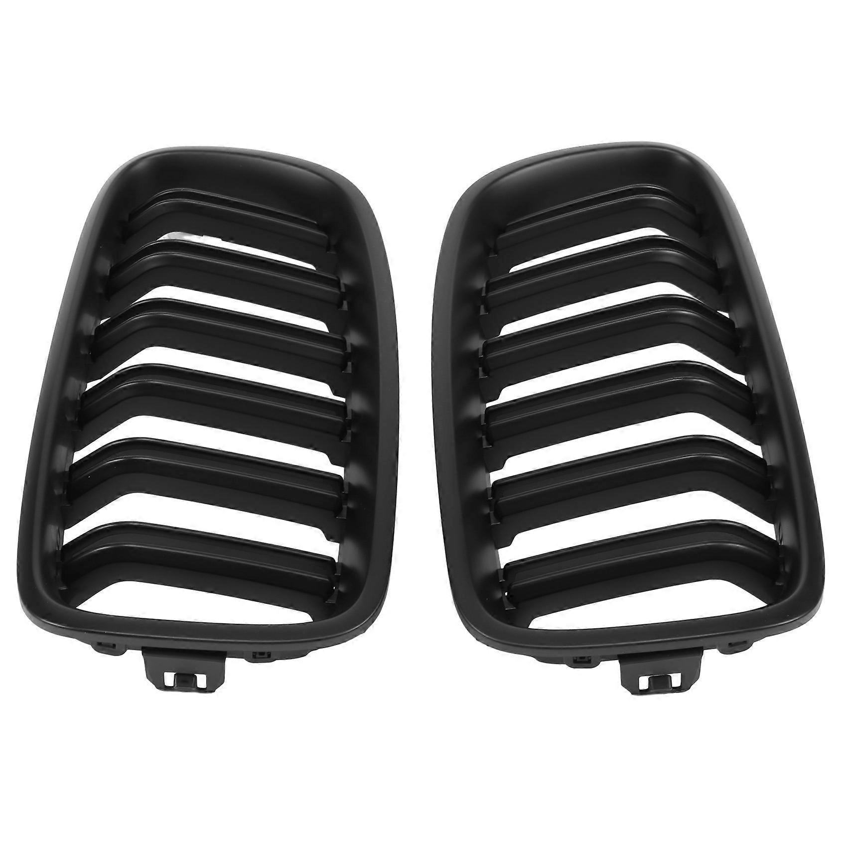 F30-grill, Fronthauben-nierengitter Für 3er-serie F30 F31 F35 2012–2018 (doppellatten-schwarzgrill, 2)