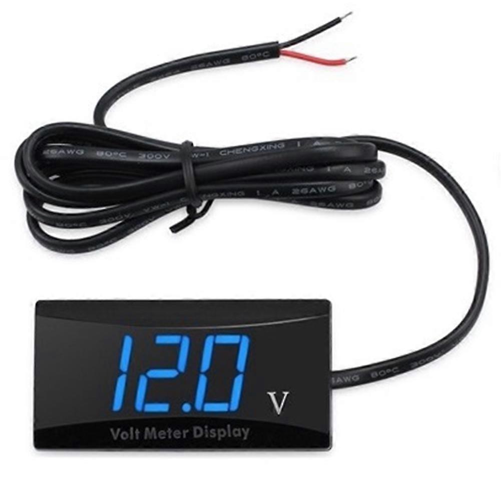 12v Batterie Voltmeter Display Digital Voltmeter Led Anzeige Universal Für Auto Motorrad Spannungsmesser Blaues Licht