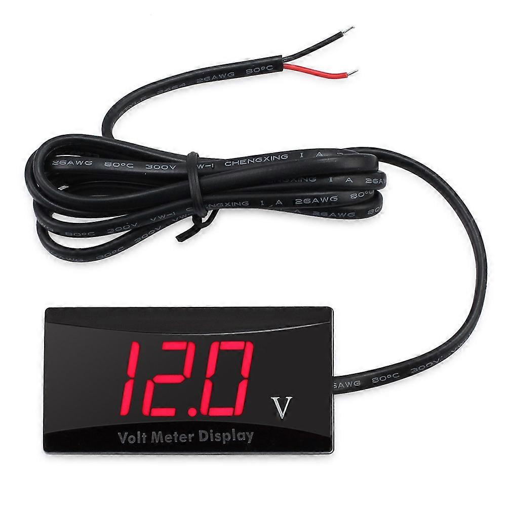 12v Batterie Voltmeter Display Digital Voltmeter Led Anzeige Universal Für Auto Motorrad Spannungsmesser Rotes Licht