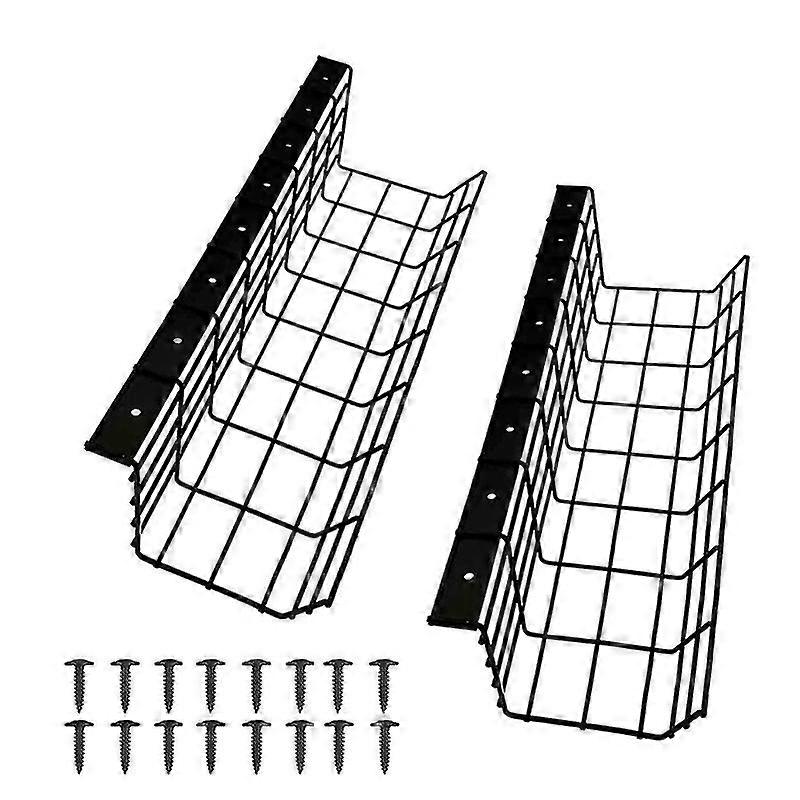 2 Stück Untertischablage, Drahtstreifen-adapter, Organizer, Stahl-metall-kabelablage Zum Verstecken Von Kabeln
