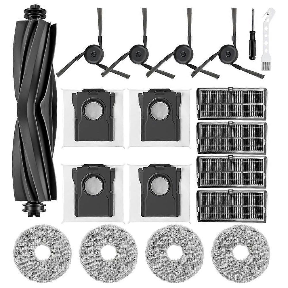 19 Teile: Hauptseitenbürste, Filter Und Staubbeutel Für Die Staubsauger Dreame L40 Ultra, X40 Master Und Mova P10/p50 Pro Ultra.zubehör Im Lieferumfang Enthalten.